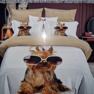 Komplet pościeli ZWIERZETA 160cm x 200 2x 70x80cm 4 części STAN FAKTYCZNY