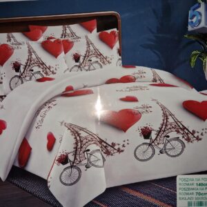 Komplet pościeli MOTYW PARYŻ 160cm x 200 2x 70x80cm 4 części