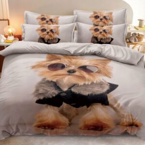 Komplet pościeli Milano Piesek YORK kołdra 160cm x 200 2x 70x80cm 4 części